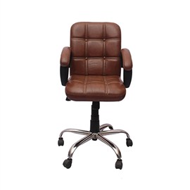 VJ Interior Visitor Chair Brown 19 x 19 x 39 Inch VJ-109-VISITOR-LB