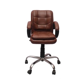 VJ Interior Visitor Chair Brown 19 x 19 x 39 Inch VJ-121-VISITOR-LB