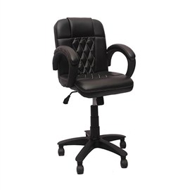 VJ Interior Visitor Chair Black 19 x 19 x 39 Inch VJ-141-VISITOR-LB