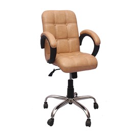 VJ Interior Visitor Chair Light Brown 19 x 19 x 39 Inch VJ-173-VISITOR-LB