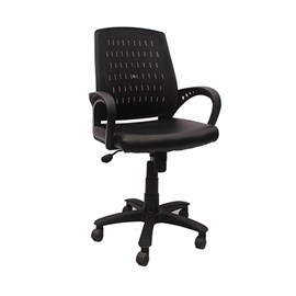 VJ Interior Visitor Chair Black 18 x 17 x 37 Inch VJ-161-VISITOR-LB