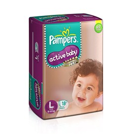 Pampers Active Baby Large Size Diapers (18 Count)