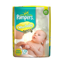 Pampers New born Baby Diaper (72 Count)