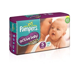 Pampers Active Baby Small Size Diapers (46 Count)