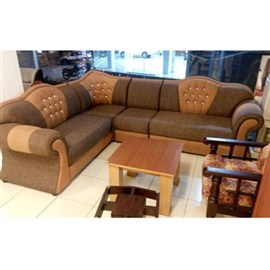 Asian Corner Set Sofa (Brown)