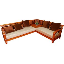 Wooden Corner Sofa