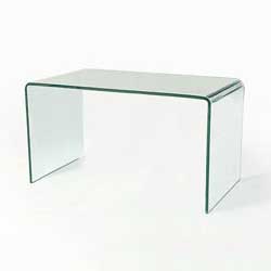 90 degree Curve Glass Office Desk 19 mm thickness 183 x 61 x 76 cm